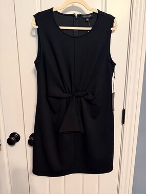 Rachel Zoe Black Sleeveless Tie-Front Mini Dress